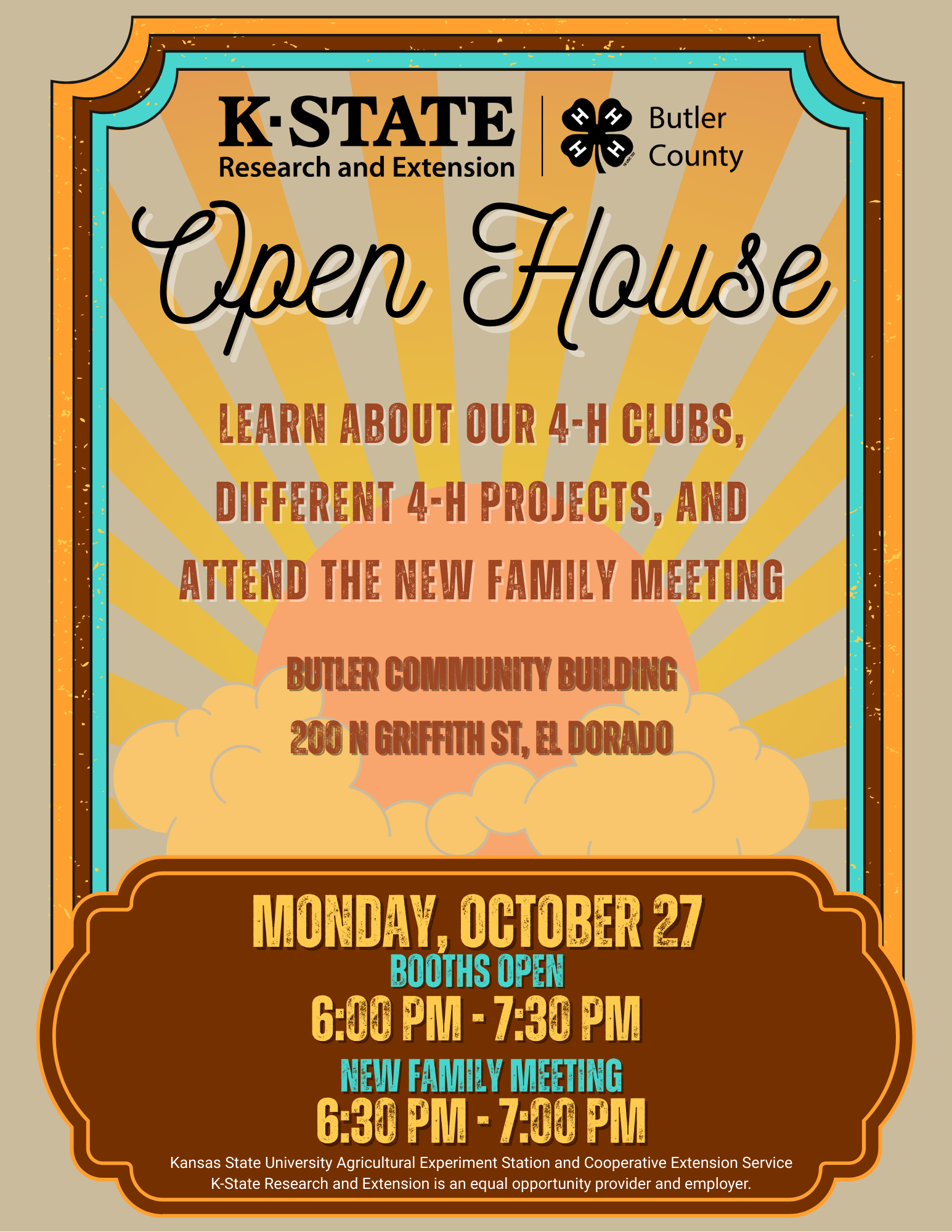 4-H Open House October 27, 2025