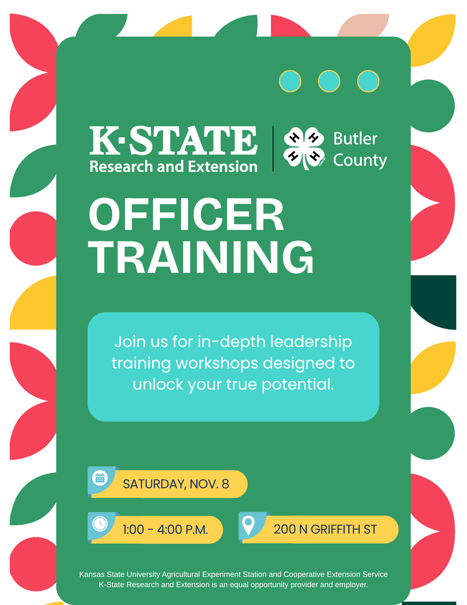 Butler County 4-H Officer Training November 8, 2025